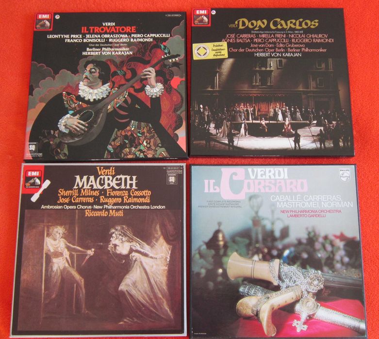 vinil Verdi Corsarul Montserrat Caballe,Carreras,Norman,Gardelli ‎1976