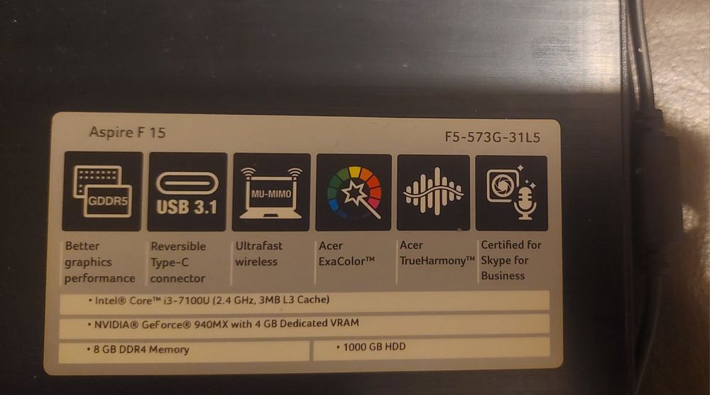 Лаптоп Acer Aspire F5