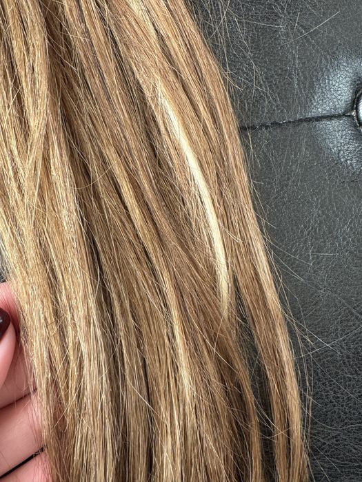 100% ЕСТЕСТВЕНА Славянска коса - омбре кератинови кичури- ОТЛИЧНА!