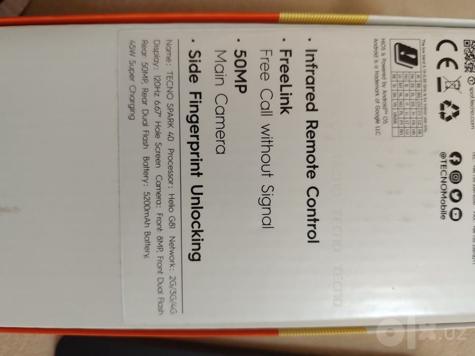Tecno spark 40 Sotiladi