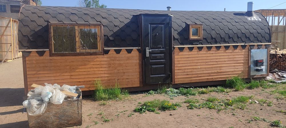 Баня каркасная, бочка, викинг...