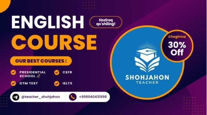 Online intensiv Ingliz tili kurslari + SPEAKING