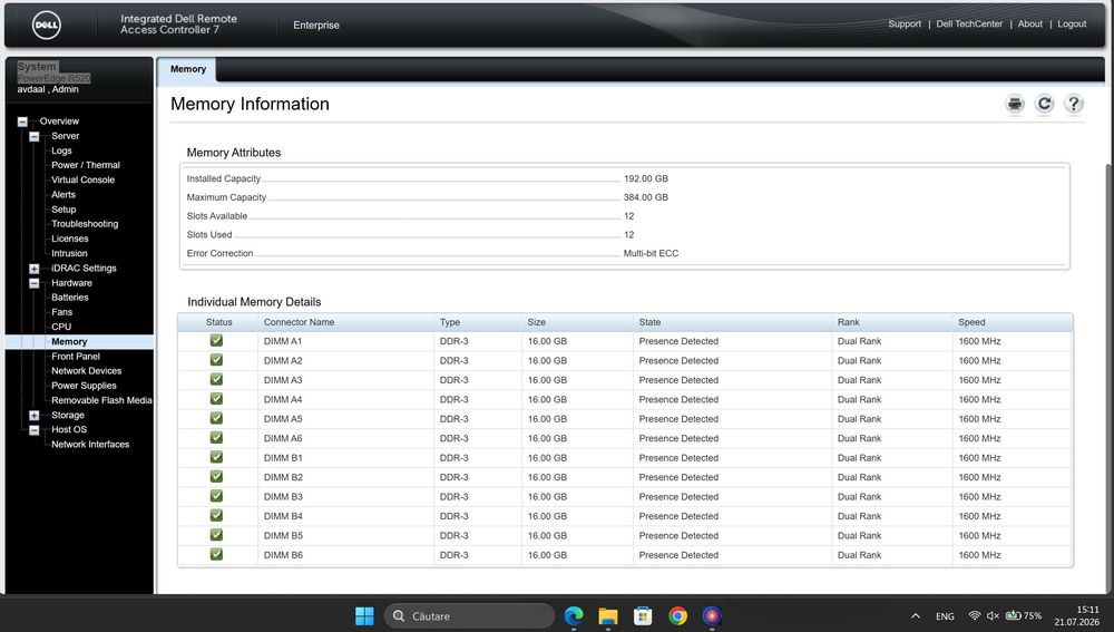 Dell PowerEdge R520 Enterprise Server | 2× Xeon E5-2470 v2 | 192GB ECC RAM | 8x SAS HDD | iDRAC Enterprise