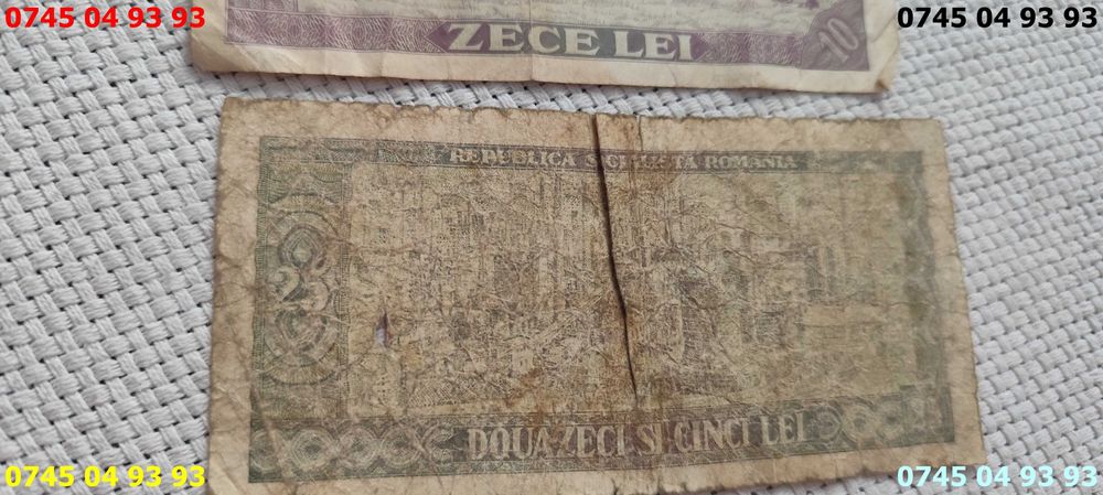 bancnote vechi 1966 10 lei 25 lei 100 lei pret pe cele 2
