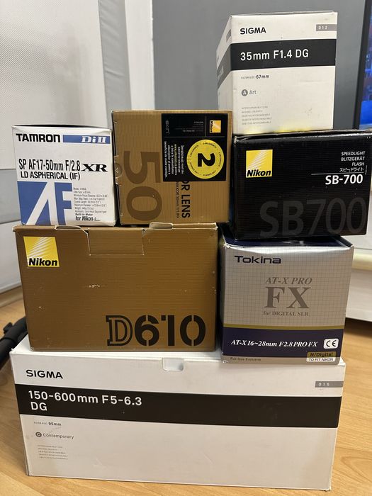 Kit foto complet Nikon, Sigma, Tamron & Tokina - Nou, Neutilizat