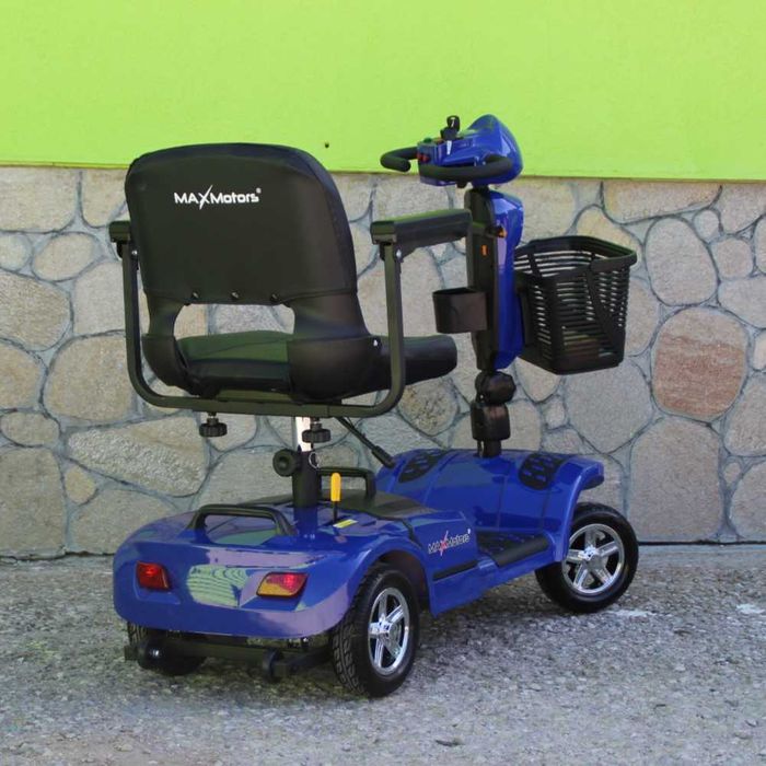 Инвалидна ел. четириколка Maxmotors 350W сваляема батерия BLUE