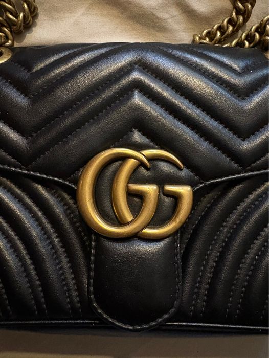 Оригинална Gucci GG Marmont – Черна естествена кожа