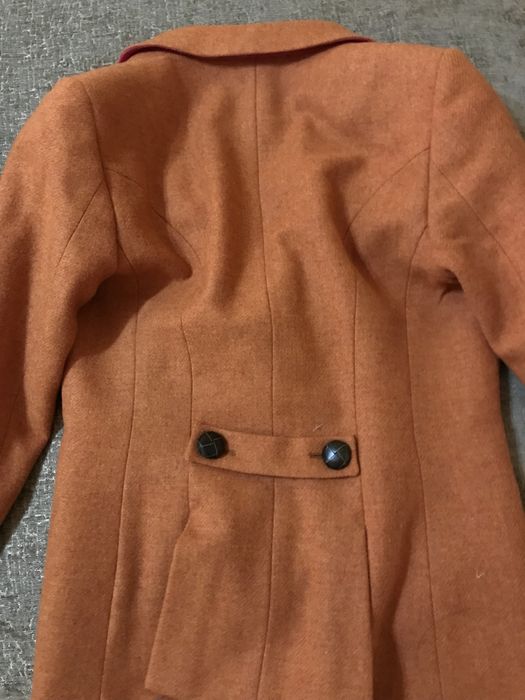 Елегантно дамско сако в оранжево-кафяв нюанс