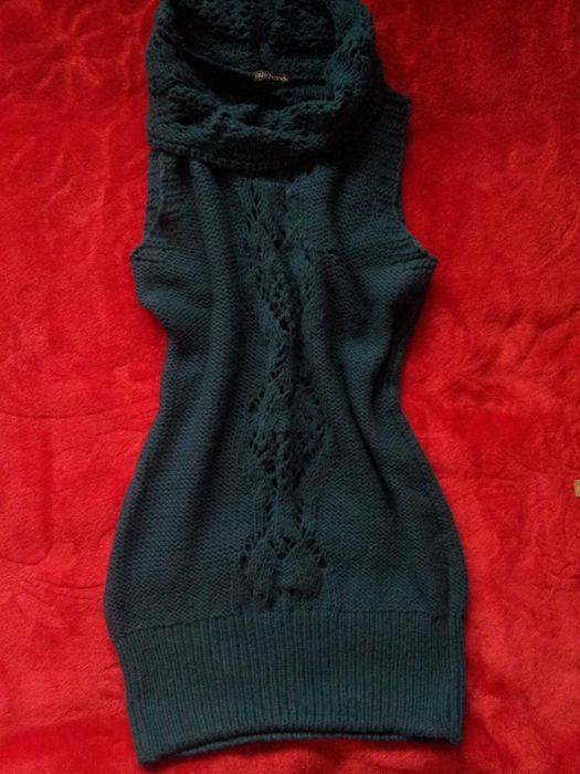 Синя вълнена туника