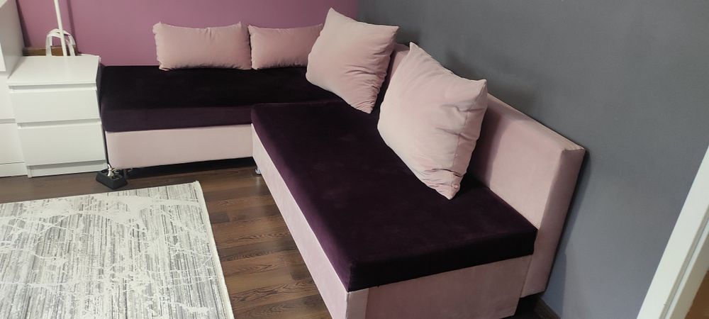 Разтегателен ъглов диван с лява лежанка