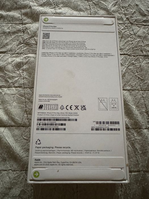 Iphone 17 pro max 1 tb