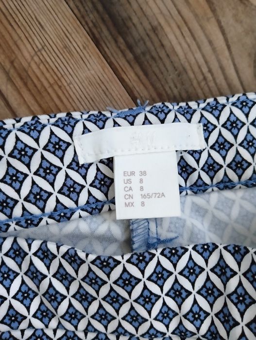 Брюки бело синие H&M новые