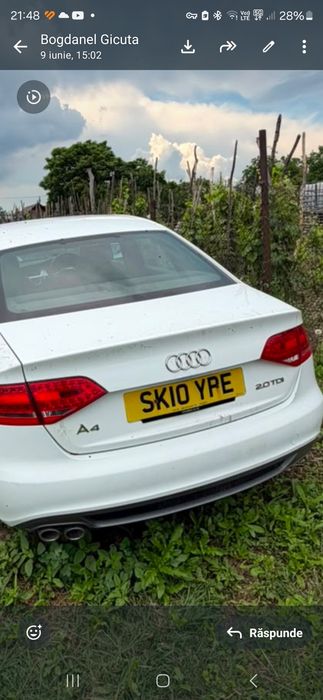 Bara spate Audi A4 B8, difuzor custom made