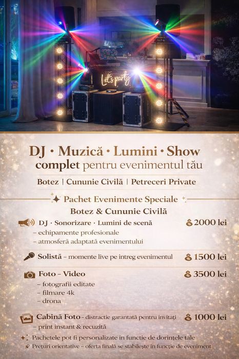 DJ  si solista evenimente (foto video nunta botez cununie cabina foto)