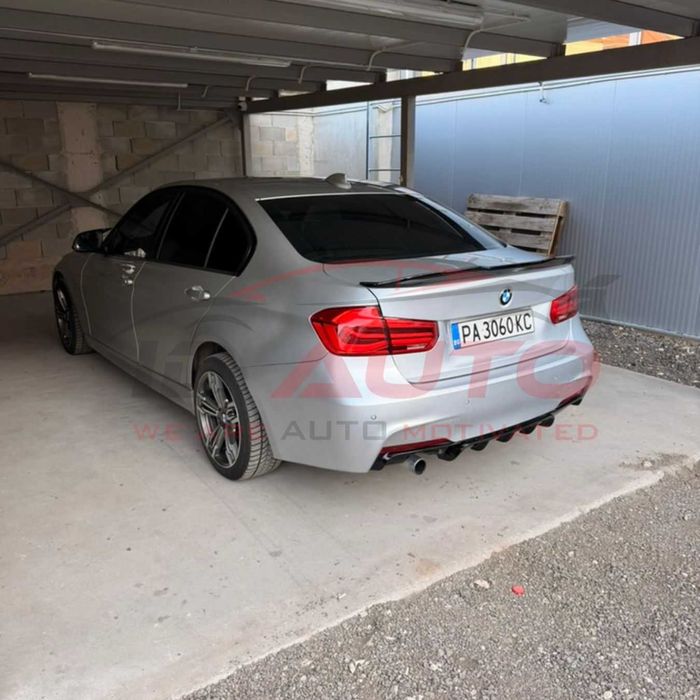 Спойлер за BMW F30 (2011–2019) – PSM стил – черен гланц, бмв ф30 лип тунинг