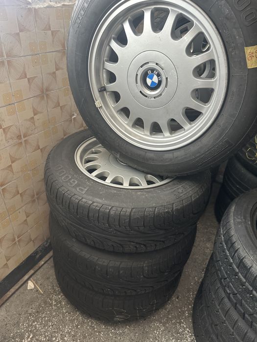 Оригинални ретро джанти BMW Style 15 16" 5x120 (за E38, E34) + гуми