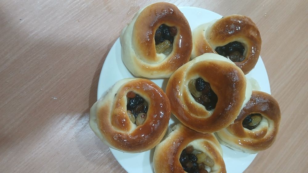 Сдобные домашние булочки