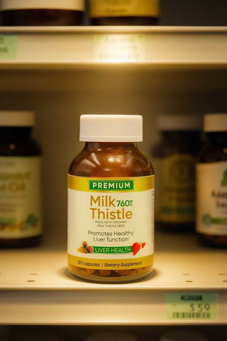 Milk Thistle capsules 760мг № 120 в стеклянной банке