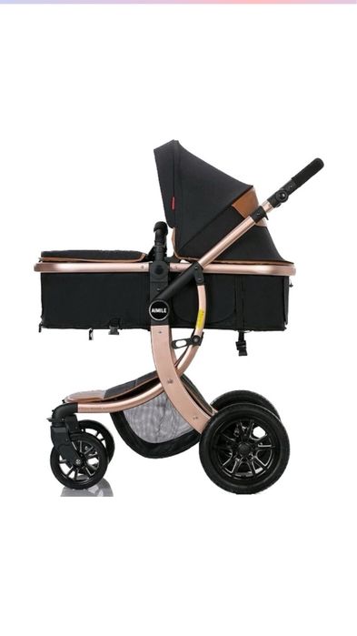 Carucior de copii 2 in 1 Visoli Black, 107x50x63cm