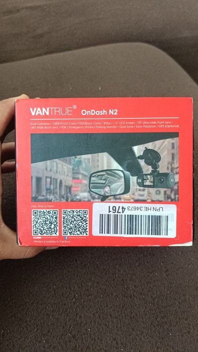 Cameră auto Vantrue OnDash N2 – Nouă, sigilată – Dual Dash Cam