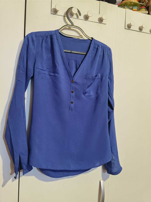 Синя дамска риза номер S от 100% вискоза