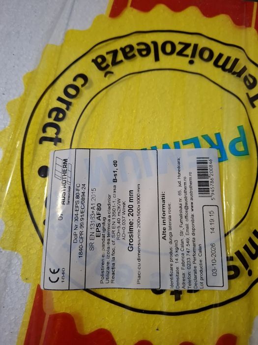 Polistiren 20 cm EPS 80