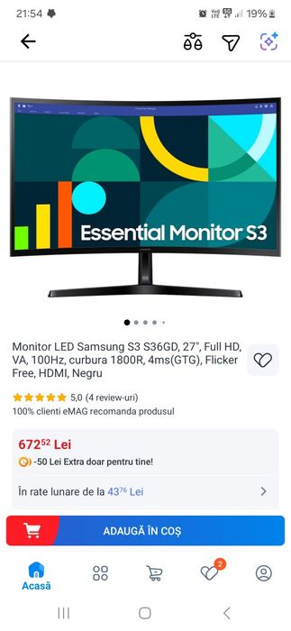 Monitor Samsung s3 27" nou sigilat