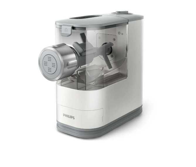 Masina de paste si taitei Philips Viva Collection HR2345/19, 150W, 4 discuri de modelare, complet automat, Alb