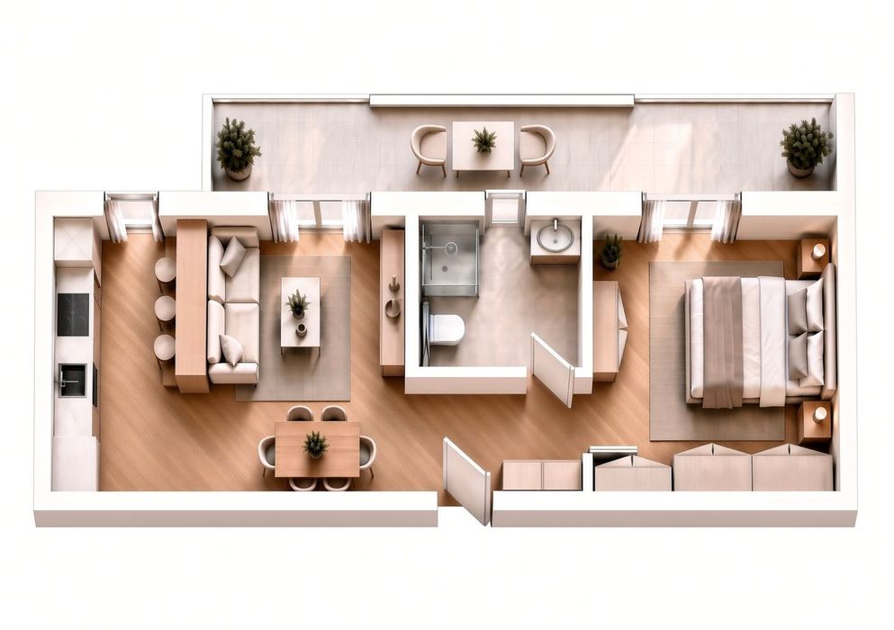 Apartament 2 camere — Rezidențial Cireșica Sud, B1, Ap.4