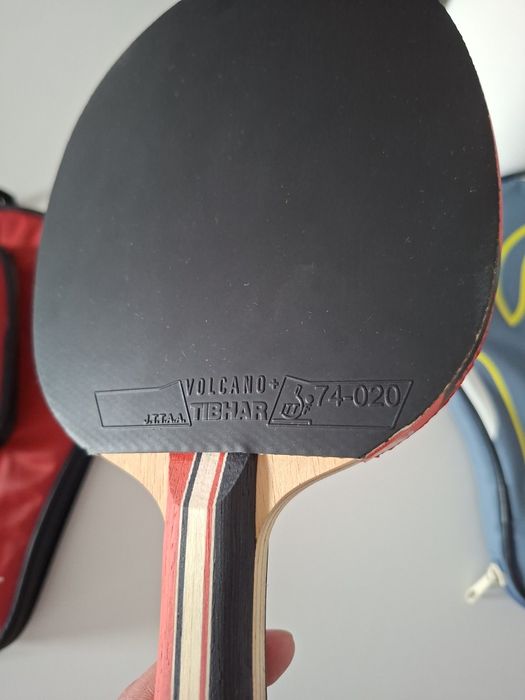Paleta tenis de masa TIBHAR Volcano+, profesionala, cu husa ping pong