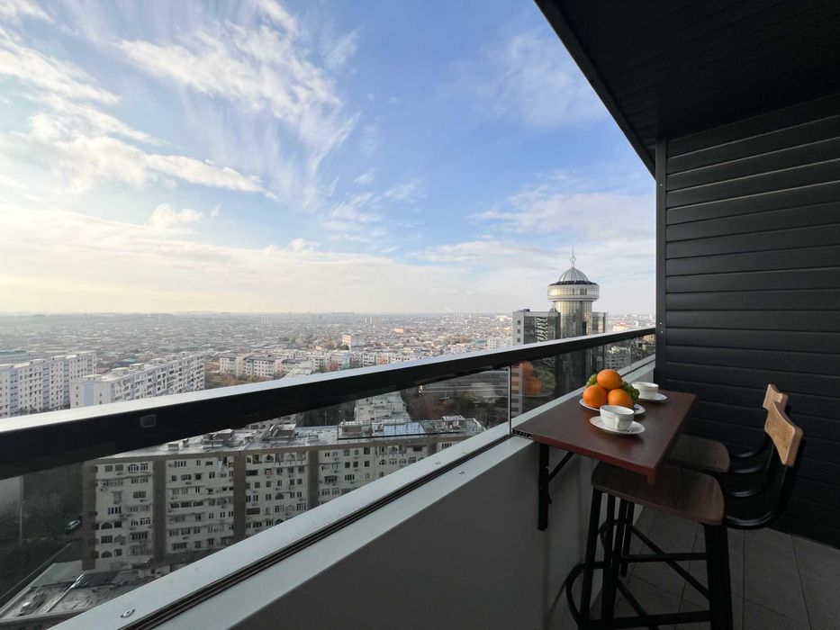 Современная студия с панорамным видом на Ташкент посуточно