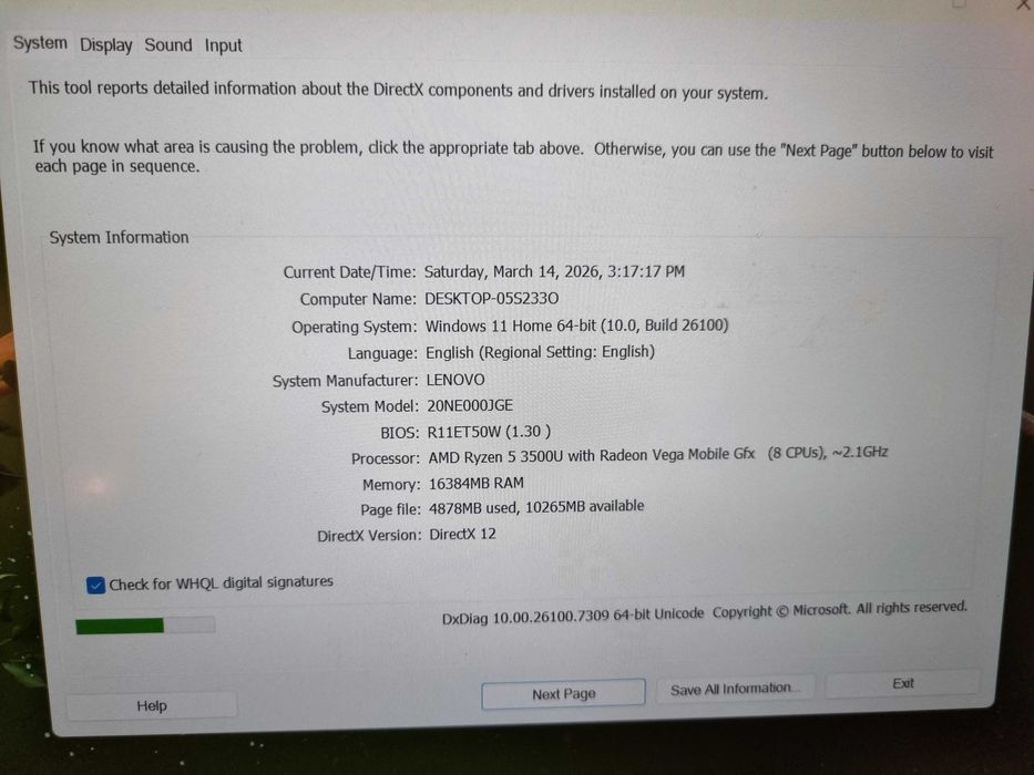 Laptop Lenovo thinkpad E495 Amd ryzen 5 3500U defect dez