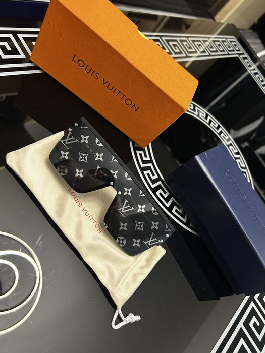 Ochelari Louis Vuitton Monogram Black Shield Luxury Design NOI cu Cutie