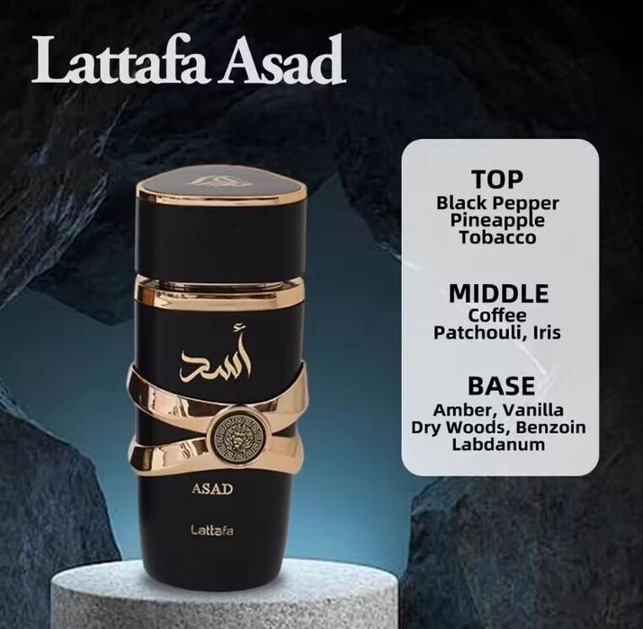 Lattafa Asad Black Парфюм за мъже , Оригинален , Освежаващ аромат