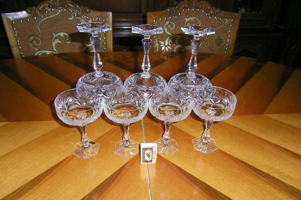 Хрустальные фужеры (креманки). Чехословакия