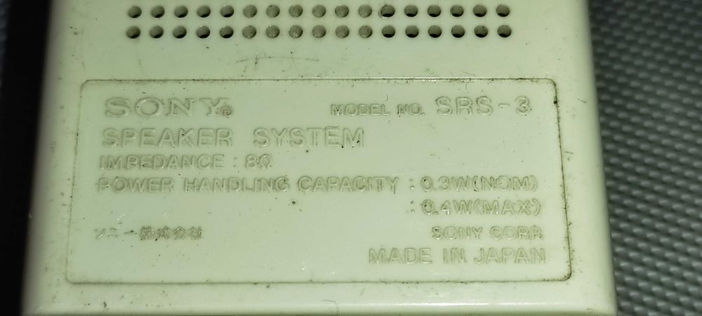 2 Mini Boxe SONY model srs 3- 8 ohm. / japan