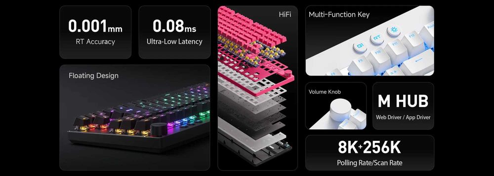MCHOSE MIX87 Hall Effect Magnetic Gaming Keyboard