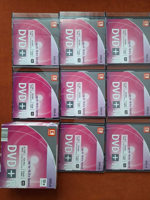 DVD+R, 16x, 4.7GB, 120 Min, Single sided, 8 buc