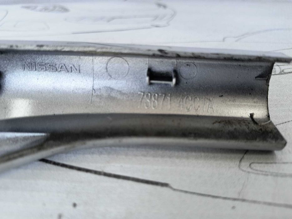 Capac Ornament Bare Plafon Spate Stanga Nissan X-Trail 2015 / 2014-2021 Cod OEM 738714CC1A (5B2)