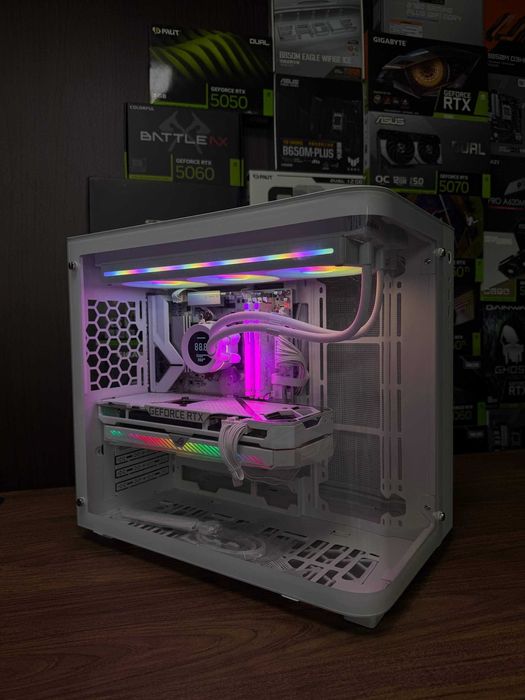 Мощный белый игровой пк r7 - 7800x3d + Rtx 3070 Гарантия/рассрочка