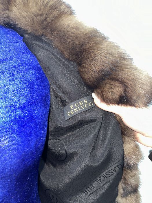 Норковая шуба воротник соболь