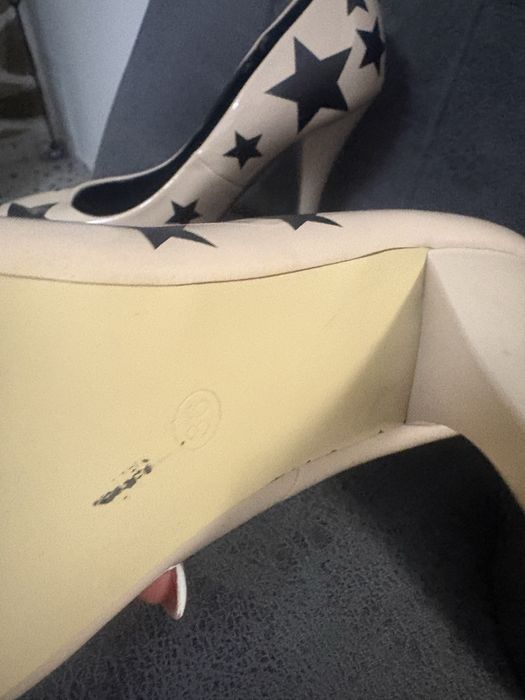 Дамски обувки на ток 37 н