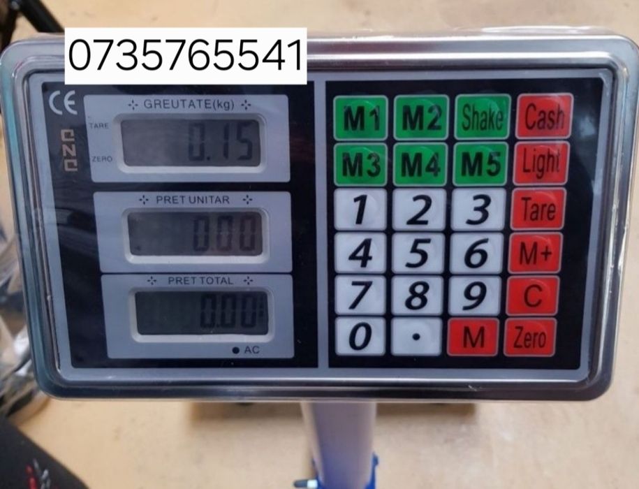Cantar electronic 500 kg brat pliabil rabatabil 60x45 functie TARA LCD