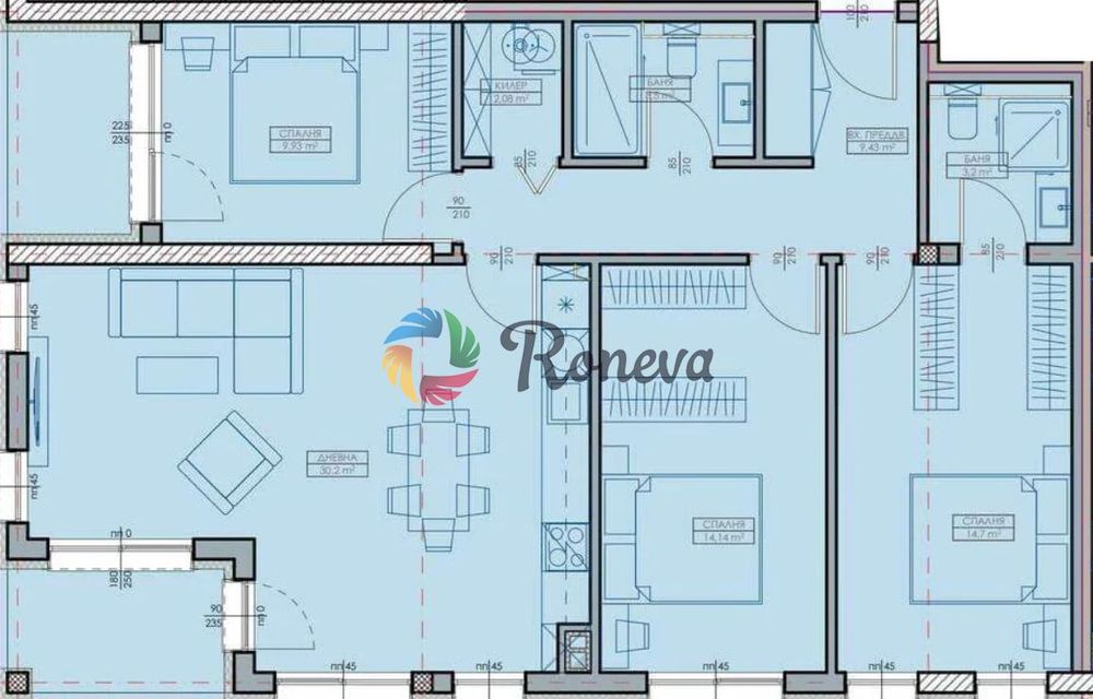 Четиристаен апартамент в нов проект кв. Кайсиева градина