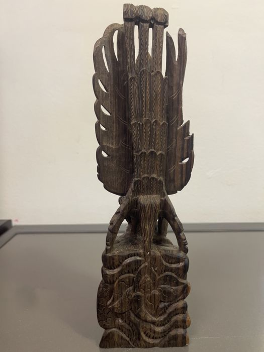 Statueta sculptată manual anul 1880-1920 ,vishnu garuda krishna