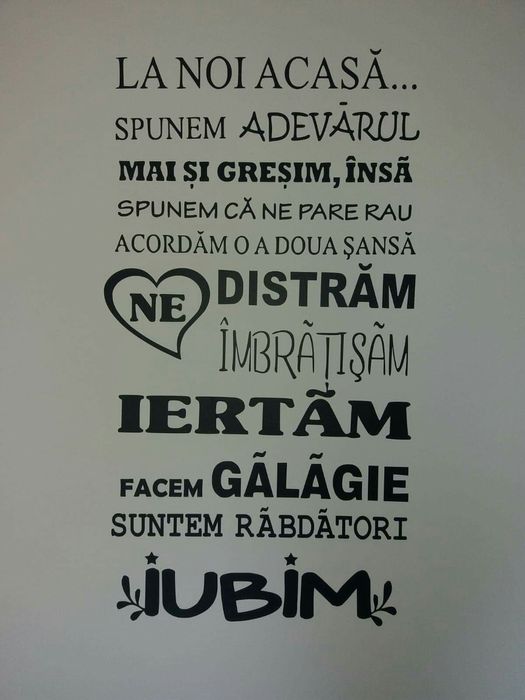 Wallsticker (perete) autocolant" Povestea casei"