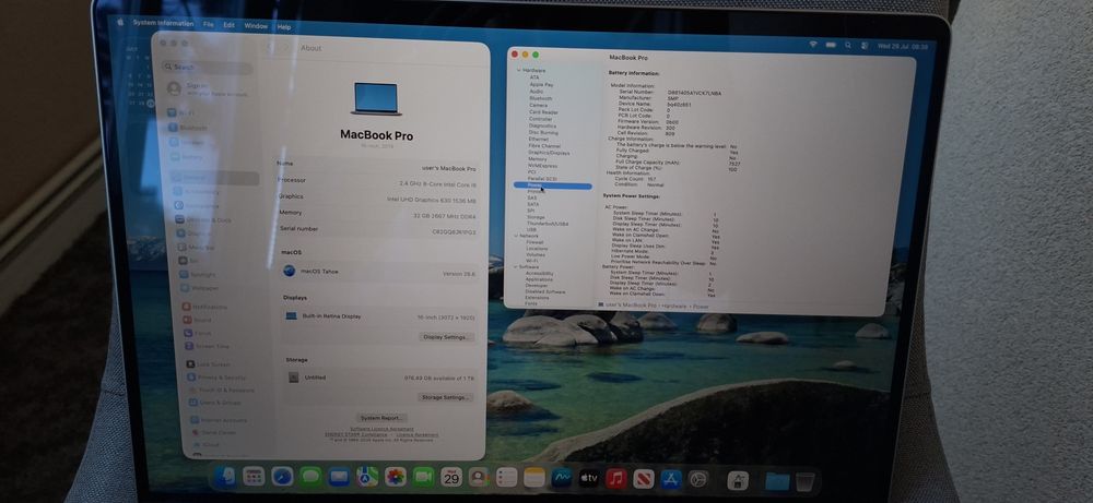MacBook Pro 16", 2019 2.4 GHz 8-Core Intel Core i9, 32GB RAM 1TB SSD