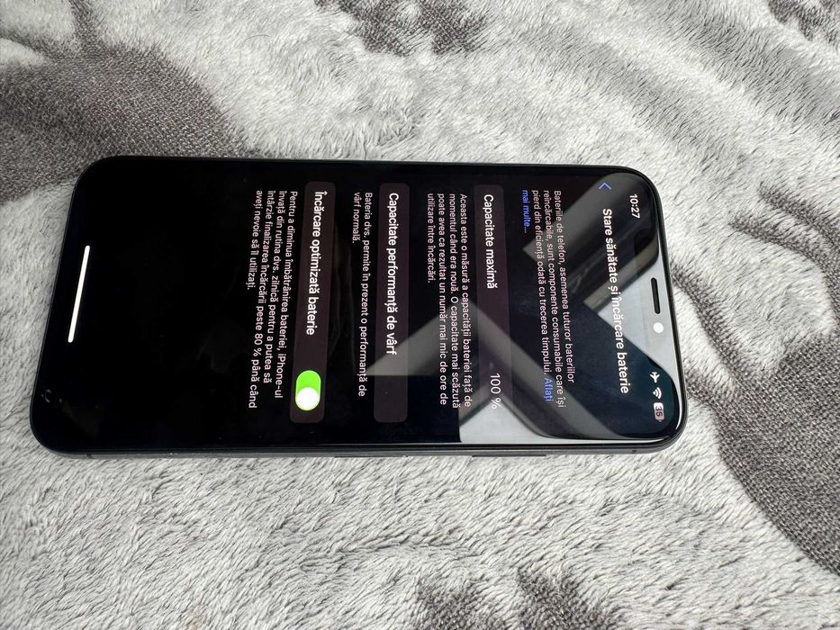 Iphone X Negru 64 GB sau 256 GB Baterie 100% Liber de retea Impecabil