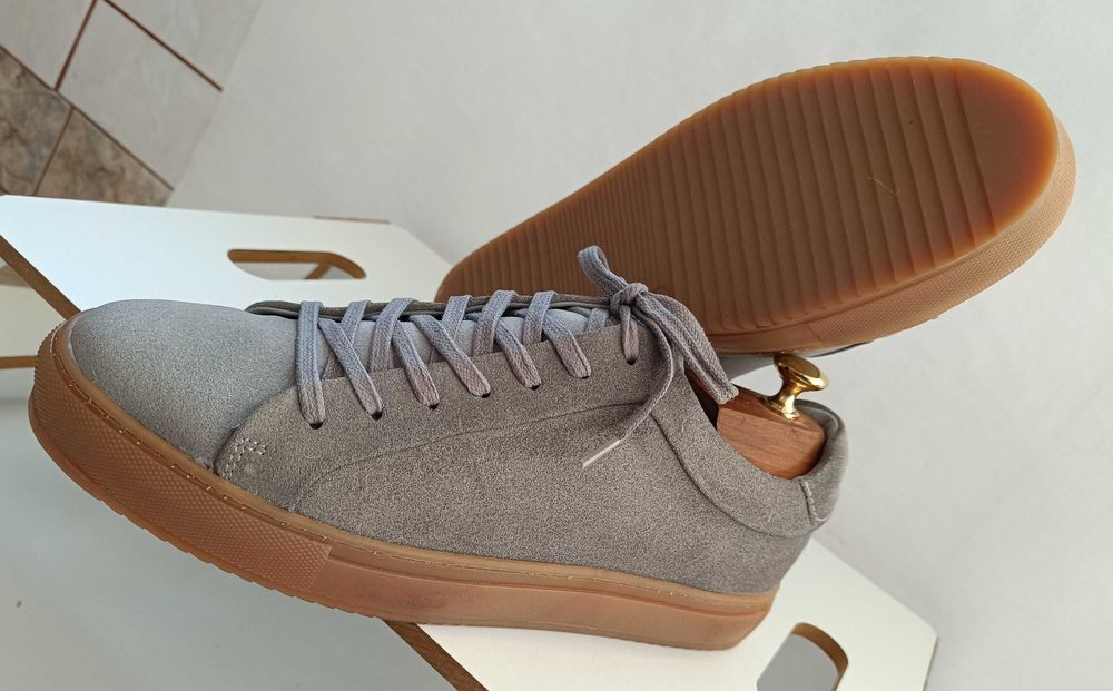 Pantofi sport casual 43 premium Strellson NOI piele naturala moale