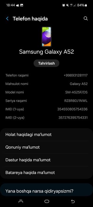 Samsung galaxy A52 8/256 idialniy